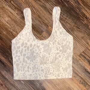 lululemon athletica Cream Leopard Tank Top